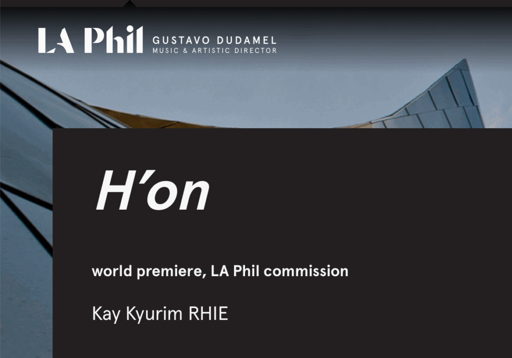 Kay Rhie’s Piece H’on to Premiere with LA Philharmonic